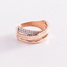Золотое кольцо с фианитами к05468 от ювелирного магазина Оникс