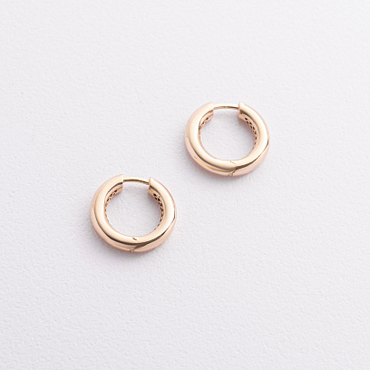 Серьги - кольца "Milley" в желтом золоте с08868 №3