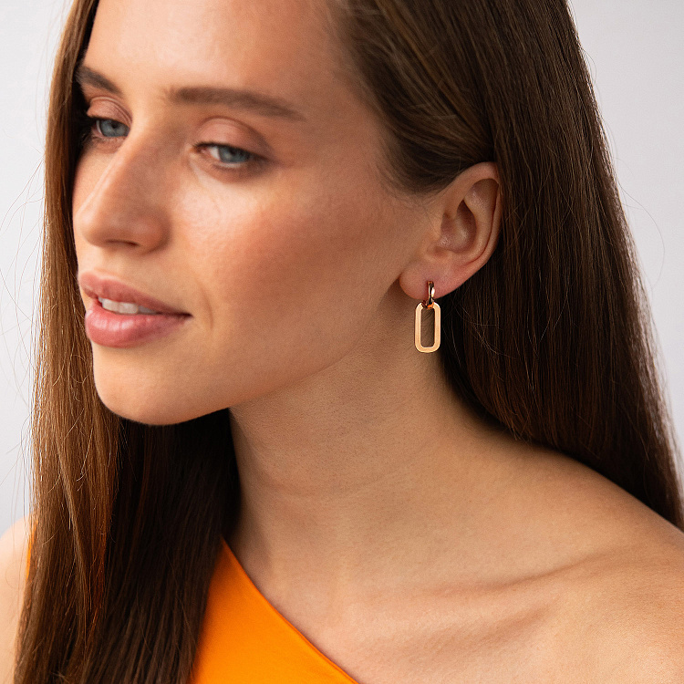 Серьги "Roxana" в красном золоте с09203 от ювелирного магазина Оникс - 2