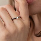 Золотое кольцо с белым и черными бриллиантами кб0472di от ювелирного магазина Оникс - 7