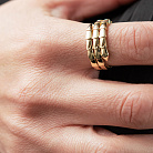 Каблучка "Змія" у жовтому золоті к08410 от ювелирного магазина Оникс - 2