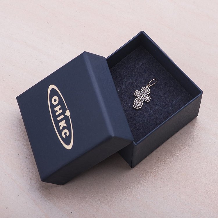 Православний хрест "Розп'яття". Спаси і збережи" (чорніння) п01848 від ювелірного магазину Онікс - 6