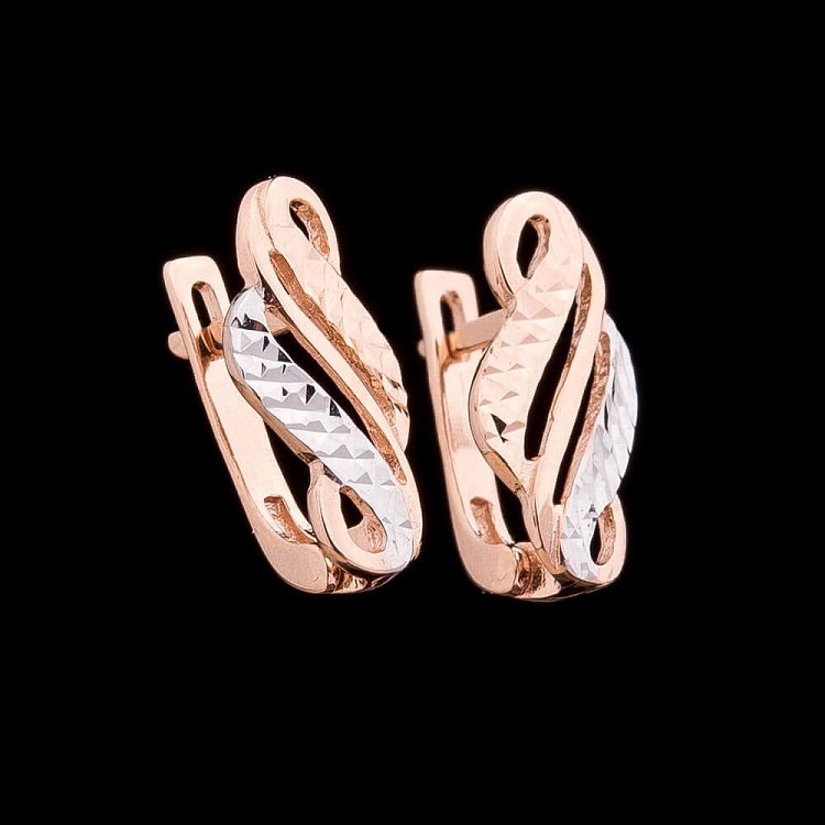 Золотые серьги с03735 от ювелирного магазина Оникс - 3