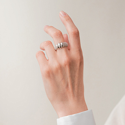 Каблучка "Marie" у білому золоті к08288 №2