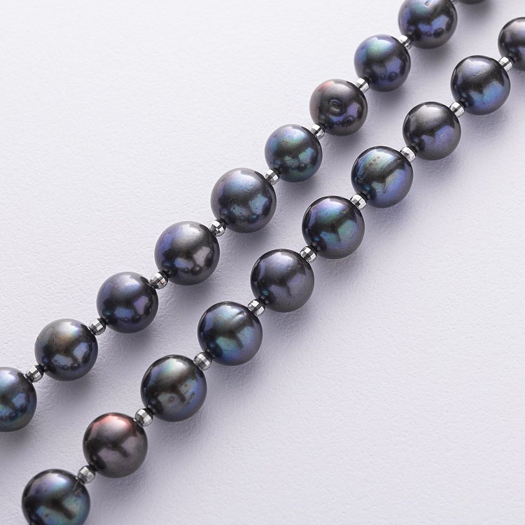 Бусы из жемчуга (золотая застежка с бриллиантами) бусб021ж от ювелирного магазина Оникс - 5