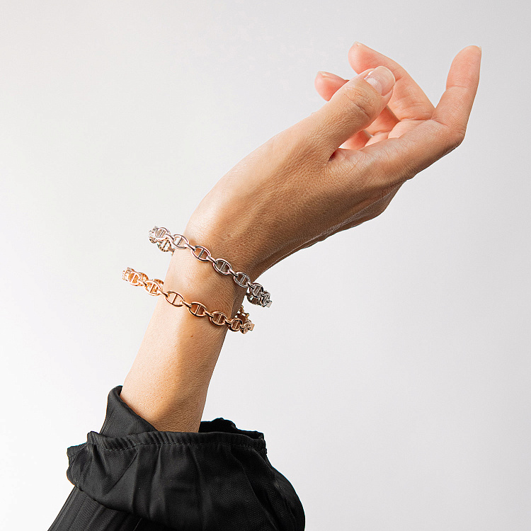 Жорсткий браслет "Helen" у червоному золоті б05756 від ювелірного магазину Онікс - 1