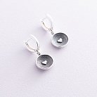 Срібні сережки "Квіточки" (чорніння) 122757 от ювелирного магазина Оникс - 2