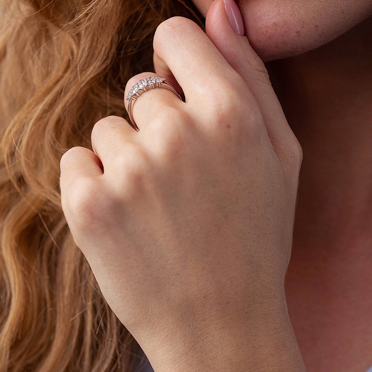 Кольцо в белом золоте с бриллиантами к283ca от ювелирного магазина Оникс - 5