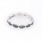 Срібний перстень з фіанітами 111853 от ювелирного магазина Оникс - 1