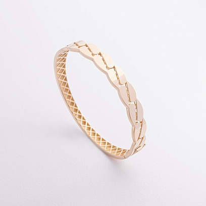 Жорсткий браслет "Merry" у червоному золоті б05582