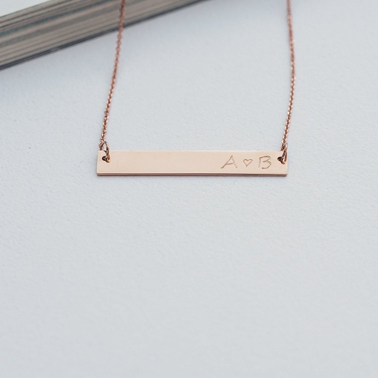 Золотое колье для гравировки "Реальная любовь" кол01368л от ювелирного магазина Оникс - 5