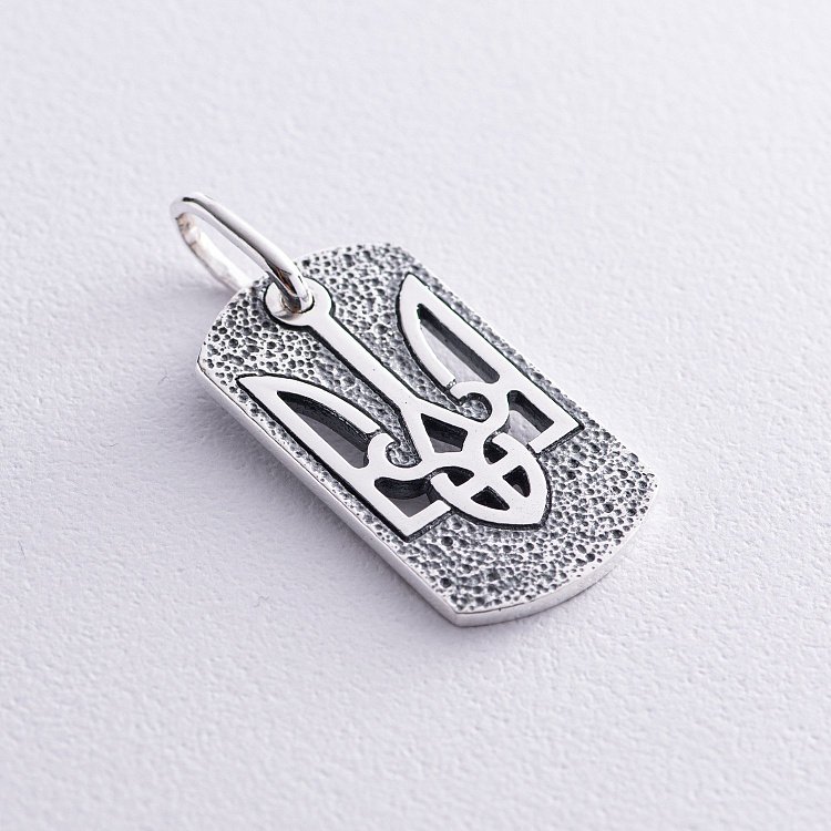 Серебряный жетон "Герб Украины - Тризуб" 133127 от ювелирного магазина Оникс