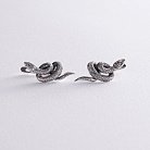 Серебряные серьги "Змеи" 123228 от ювелирного магазина Оникс