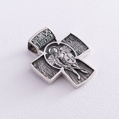 Серебряный крест "Ангел Хранитель. Георгий Победоносец" 132490 №6