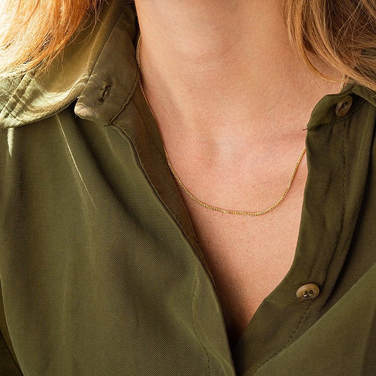 Золотая цепочка плетение Колос ц00247-1 от ювелирного магазина Оникс - 3