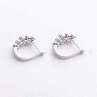 Серьги "Цветочки" в белом золоте (бриллианты) сб0710ca от ювелирного магазина Оникс - 1