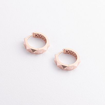 Сережки - кільця "Claire" у червоному золоті mini с09457 №2