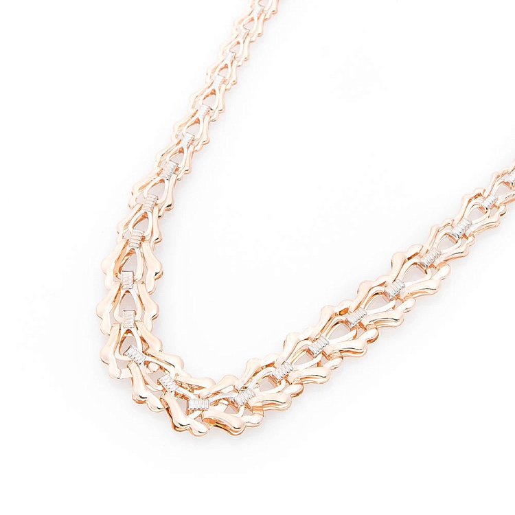 Золотое колье без камней кол00489 от ювелирного магазина Оникс