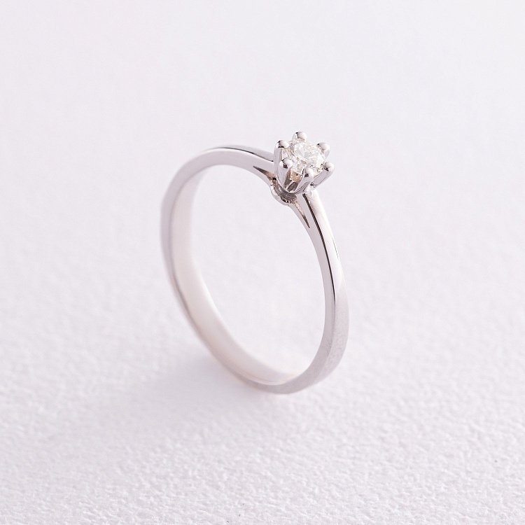 Помолвочное золотое кольцо с бриллиантом кб0411(0.15) Помолвочное золотое кольцо с бриллиантом кб0411(0.15) от ювелирного магазина Оникс