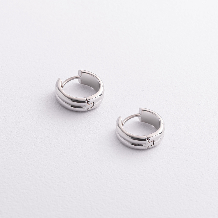 Срібні сережки - кільця 7456р від ювелірного магазину Онікс - 1