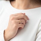 Золотое помолвочное кольцо с фианитом к04918 от ювелирного магазина Оникс - 3