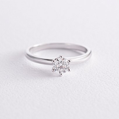 Заручальна золота каблучка з діамантом 24331121 №3