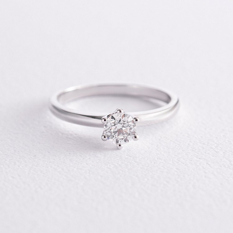 Заручальна золота каблучка з діамантом 24331121 від ювелірного магазину Онікс - 2