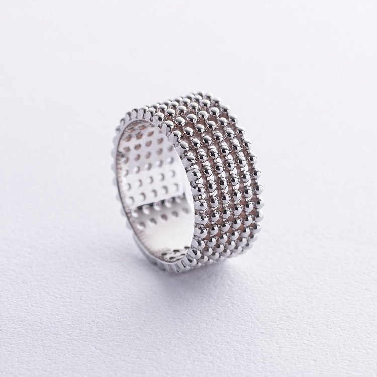 Каблучка "Рейчел" з кульками (біле золото) к07356 від ювелірного магазину Онікс