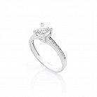 Серебряное помолвочное кольцо (фианиты) 111592 от ювелирного магазина Оникс