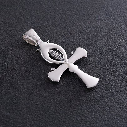 Срібний кулон "Єгипетський хрест Анкх. Жезл Озіріс - символ вічного життя" 133111 №5