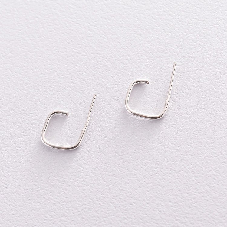 Сережки - пусети "Еліс" в сріблі 122989 від ювелірного магазину Онікс - 3