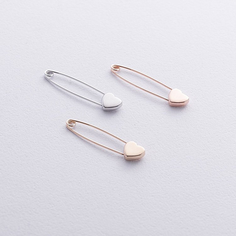 Золота шпилька "Сердечко" зак00354 від ювелірного магазину Онікс - 2