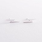 Срібні сережки - пусети "Блискавки" 123217 от ювелирного магазина Оникс - 2