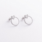 Золоті сережки - пусети "Сердечки" з діамантами сб0672ca от ювелирного магазина Оникс - 1