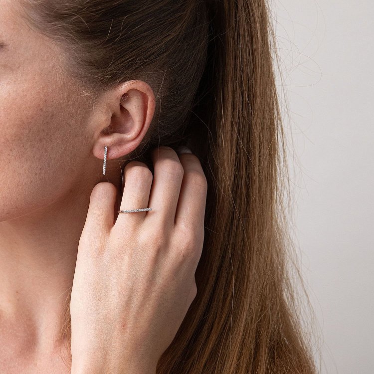 Золотое кольцо "Джема" с бриллиантами 101-10083 от ювелирного магазина Оникс - 5