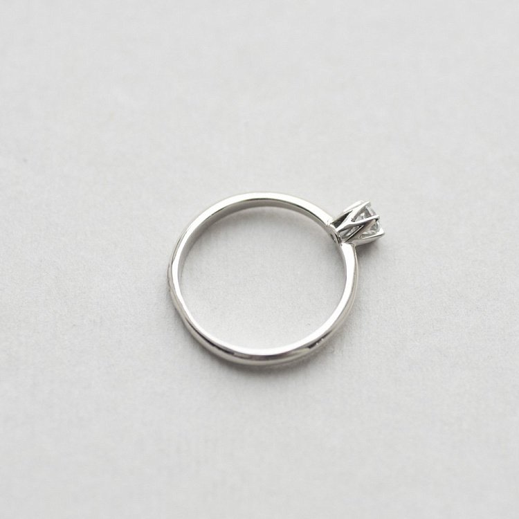 Золотое помолвочное кольцо (фианит) к05981 от ювелирного магазина Оникс - 4