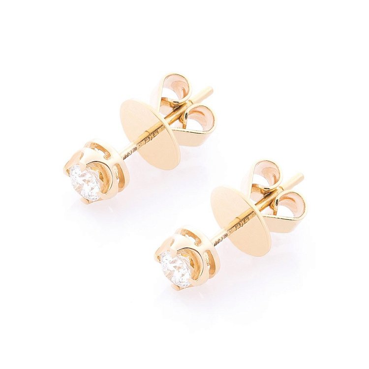 Золоті сережки-пусети з діамантами сб0274ar від ювелірного магазину Онікс