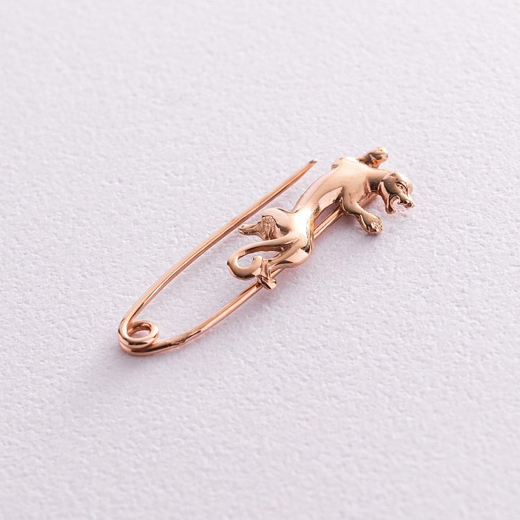 Золотая булавка "Пантера" зак00129 от ювелирного магазина Оникс