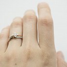 Золотое помолвочное кольцо (фианиты) к03326 от ювелирного магазина Оникс - 5