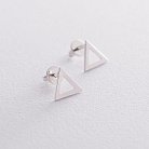 Срібні сережки-пусети "Трикутники" 122638 от ювелирного магазина Оникс