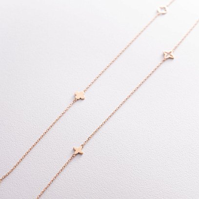 Колье "Клевер" в красном золоте кол01780 №4