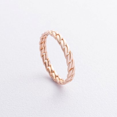 Кольцо "Цепочка" в красном золоте к07627