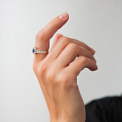 Золотое кольцо с бриллиантами и сапфиром кб0556ca от ювелирного магазина Оникс - 3