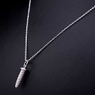 Серебряное колье с фианитами 18379 от ювелирного магазина Оникс