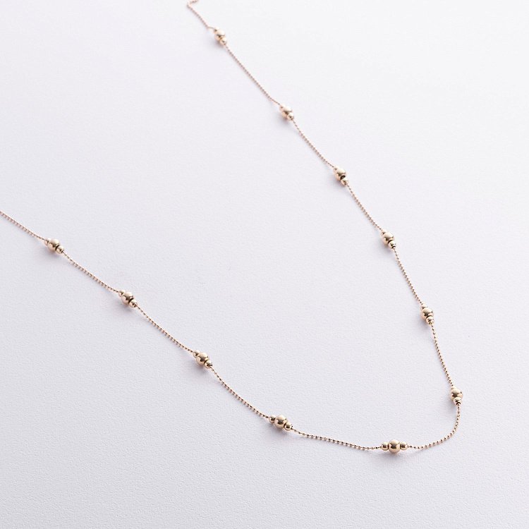 Колье "Шарики" в желтом золоте кол02579 от ювелирного магазина Оникс - 4