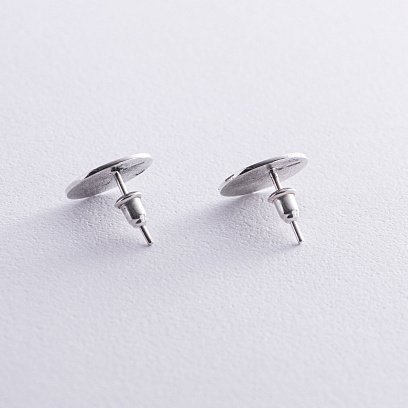 Серебряные серьги - пусеты "Вышиванка" 122513в №4