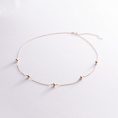 Кольє 2 в 1 "Кульки" у жовтому золоті кол02343 №4