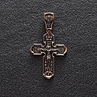 Православний хрест з чорнінням "Розп'яття Христове. Ікона Божої Матері" п03432 от ювелирного магазина Оникс