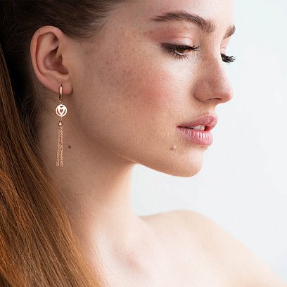 Золоті сережки "Абсолютне кохання" с06871 №3