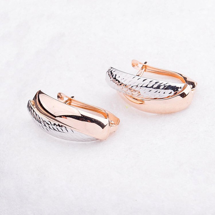 Золотые серьги с03919 от ювелирного магазина Оникс - 1